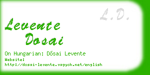 levente dosai business card