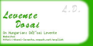levente dosai business card